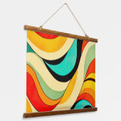 オレンジとフレンドのカラーブレンド 吊り下げ型タペストリー (傾斜あり)