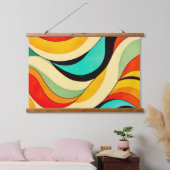 オレンジとフレンドのカラーブレンド 吊り下げ型タペストリー (寝室)