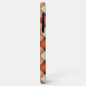 オレンジとブラウンのオータムンポンプキンタートンパターン Case-Mate iPhoneケース (裏面/左)