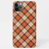 オレンジとブラウンのオータムンポンプキンタートンパターン Case-Mate iPhoneケース (裏面)