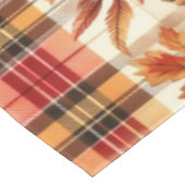 オレンジとブラウンのチェック柄の季節限定秋テーブルクロス テーブルクロス (アングル)