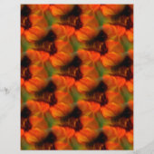 オレンジとブラウンの抽象芸術アートパターンスクラップブック (裏面)