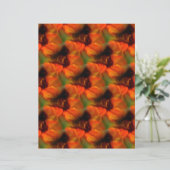 オレンジとブラウンの抽象芸術アートパターンスクラップブック (スタンド正面)