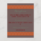 オレンジとブラウンの秋の結婚式 エンクロージャーカード (正面)