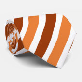 オレンジとブラウンストライプの ネクタイ (ロール)
