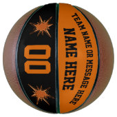 オレンジとブラックのカスタムバスケットボールフルサイズ、ミニ バスケットボール (縦)