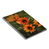 オレンジとブラックのガザニアのスパイラルノート ノートブック (右側)