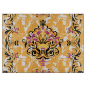 オレンジとブラックのグラフィックデザイン、ホローライフ カッティングボード (正面)