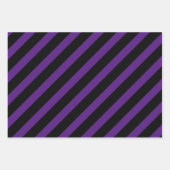 オレンジとブラックのストライプハローウィンパーティ ラッピングペーパーシート (正面3)