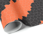 オレンジとブラックのストライプ ラッピングペーパー (ロールコーナー)