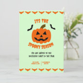 オレンジとブラックのスプーキー・ハロウィン,ハロウィンパーティー 招待状 (スタンド正面)