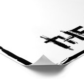 オレンジとブラックのタイポグラフィモダンハッピーハローウィン ポスター (角)