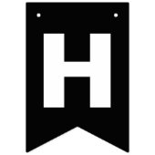 オレンジとブラックのハッピーバースデー バンティングフラッグ (第2の旗)