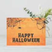オレンジとブラックのハッピー ハロウィン シーズンカード (スタンド正面)
