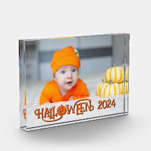 オレンジとブラックのハッピー ハロウィン フォト