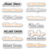 オレンジとブラックのハロウィンカスタムのカットビニル シール (正面)