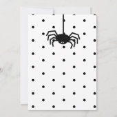 オレンジとブラックのハロウィンパーティー招待状 ノートカード (裏面)