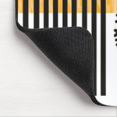 オレンジとブラックのミッドセンチュリーモダンアート マウスパッド (コーナー)