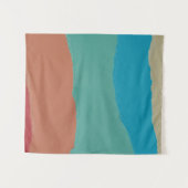 オレンジとブラックの抽象芸術絵画ズ タペストリー (正面(横))