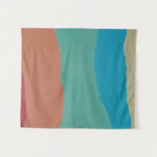 オレンジとブラックの抽象芸術絵画ズ タペストリー (正面(横))