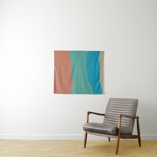 オレンジとブラックの抽象芸術絵画ズ タペストリー (インサイチュ(横))