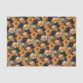 オレンジとブラックの秋フローラ 薄葉紙 (正面)