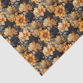 オレンジとブラックの秋フローラ 薄葉紙 (詳細)