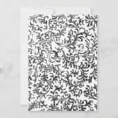 オレンジとブラックの結婚式招待状 招待状 (裏面)