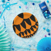 オレンジとブラックはかりで測 ペーパープレート (パーティー)