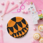 オレンジとブラックはかりで測 ペーパープレート (パーティー)