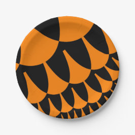 オレンジとブラックはかりで測 ペーパープレート