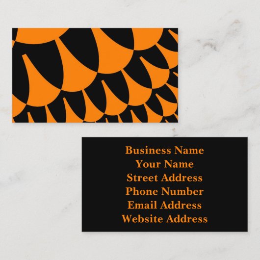 オレンジとブラックはかりで測 名刺 (正面/裏面)