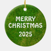 オレンジとブラックサッカーボールオーナメント セラミックオーナメント (裏面)