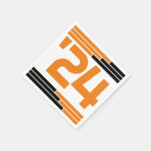 オレンジとブラックバークラス'24グラードパーティー スタンダードカクテルナプキン (角)