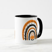 オレンジとブラックボーホレインボーハロウィーン マグカップ (正面右)