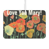 オレンジとブラックポピー名カーエアーフレッシュナー カーエアーフレッシュナー (正面)