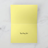 オレンジとブラックポピー水彩誕生日カード カード (内部)