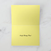 オレンジとブラックポピー水彩誕生日カード カード (内部)