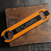 オレンジとブラックラグビーストライプ名前をカスタムする スピード栓抜き