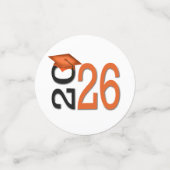 オレンジとブラック2025卒業 コンフェッティ (スモール正面)