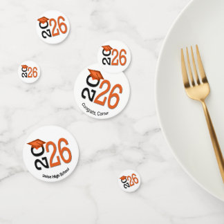 オレンジとブラック2025卒業 コンフェッティ