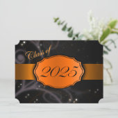 オレンジとブラック2025卒業 招待状 (スタンド正面)