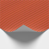 オレンジとブラック&パープルのストライプ ラッピングペーパー (角)