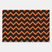 オレンジとブラック ラッピングペーパーシート (正面)