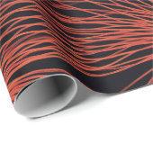 オレンジとブラック ラッピングペーパー (ロールコーナー)