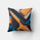 オレンジとブルーのエレガンス クッション (裏面)