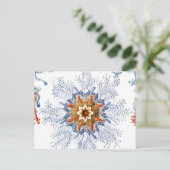 オレンジとブルーのクラゲ ポストカード (スタンド正面)