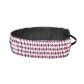 オレンジとブルーのクラシックダイヤモンドアーガイルパターン アスレチックヘッドバンド (右)