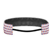 オレンジとブルーのクラシックダイヤモンドアーガイルパターン アスレチックヘッドバンド (裏面)