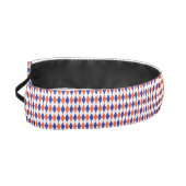 オレンジとブルーのクラシックダイヤモンドアーガイルパターン アスレチックヘッドバンド (左)